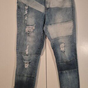 Venus Patchwork Denim Jeans 10